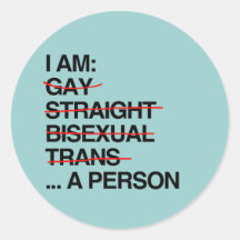 I AM A PERSON ROUND STICKERS