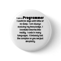 I Am A Programmer Pin