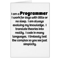 I Am A Programmer Cards