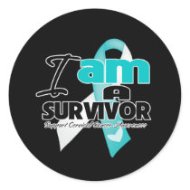 I am a Survivor - Cervical Cancer Round Stickers
