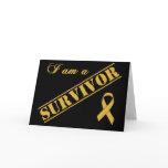 I am a Survivor - Gold Ribbon Cards