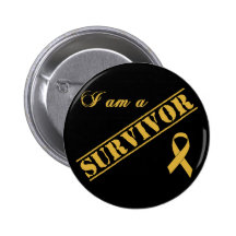 I am a Survivor - Gold Ribbon Pins
