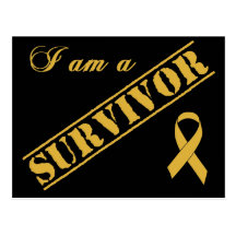 I am a Survivor - Gold Ribbon Post Cards