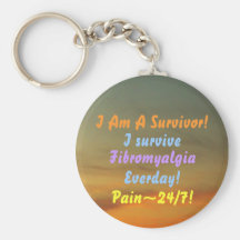 I Am A Survivor!, I survive, Fibromyalgia.keychain