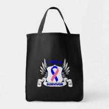 I am a Survivor - Male Breast Cancer Canvas Bags