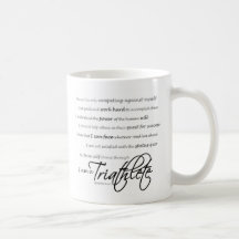 I am a Triathlete - Script Coffee Mug