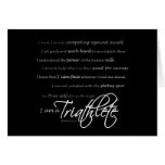 I am a Triathlete - Script Greeting Card