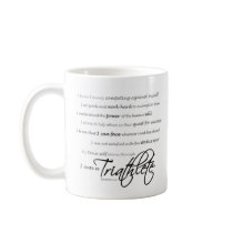 I am a Triathlete - Script Coffee Mug