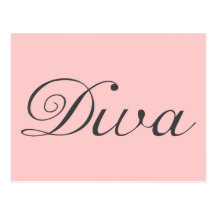 I am a true diva postcard