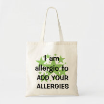 I Am Allergic To - Customize with child's allergy Tote Bag