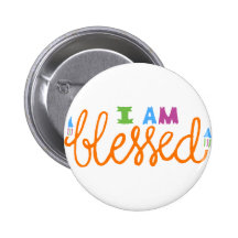 I Am Blessed (Original Typography) Pin