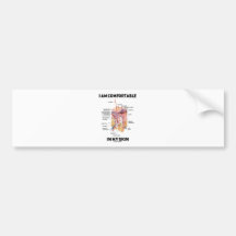 I Am Comfortable In My Skin (Dermal Layers) Bumper Stickers