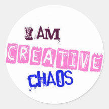 I AM Creative Chaos Funny Mugs Sticker