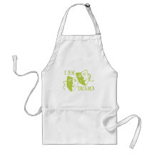 I am drama lime green aprons