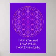 I AM Flower of Life Meditation Poster