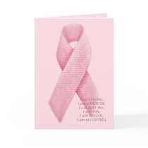 I AM, I CAN, I WILL - Cancer Pink Ribbon Card