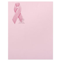 I AM, I DID, I WAS - Cancer Pink Ribbon Letterhead