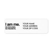 I AM ME RETURN ADDRESS LABEL