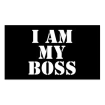 I am My Boss. Slogan. Business Card Template