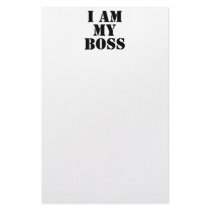 I am My Boss. Slogan. Stationery Design