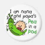 I Am Nana And Papa's Pea In A Pod Refrigerator Magnets