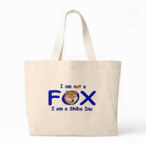 I am Not a Fox I am a Shiba Inu Canvas Bags