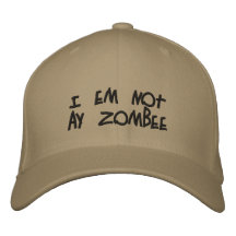 "I am not a zombie" hat Embroidered Baseball Caps