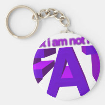 I am not fat! keychain