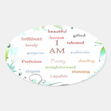 I am.....Oval Sticker