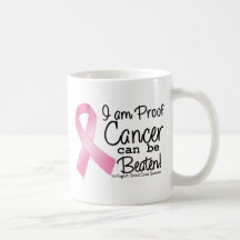 I am Proof Breast Cancer Can Be Beaten Coffee Mug