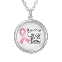 I am Proof Breast Cancer Can Be Beaten Pendant