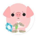 "I am sorry" Cute Cartoon Piglet Sticker