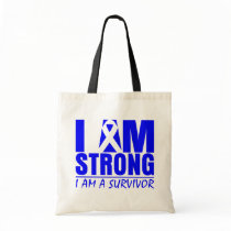 I am Strong - I am a Survivor - Colon Cancer Tote Bag