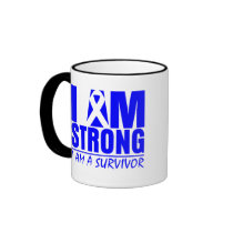 I am Strong - I am a Survivor - Colon Cancer Mugs