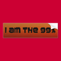 I am the 99% bumper stickers