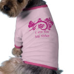 I am the big sister pink pet clothing