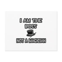 I Am The Boss... Not A Magician