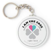I AM THE FACE Pink and Blue Keychain