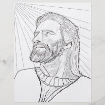 I am the Light of The World -Jesus Colouring Image Full Color Flyer