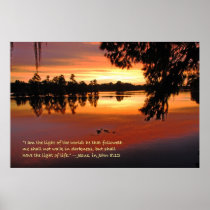 "I am the Light of the World" Scripture Poster