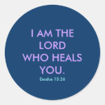 I AM THE LORD - 1118 ROUND STICKERS