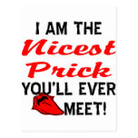 I Am The Nicest Prick You'll Ever Meet Post Card