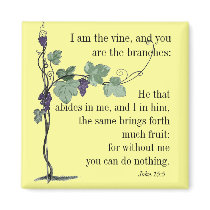 I am the Vine  John 15:5  Bible Verse MAGNET