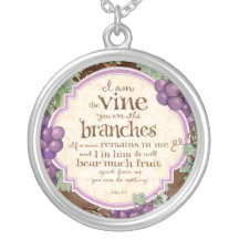 I Am the Vine Scripture Necklace