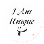 I Am Unique Tongue Smile Sticker