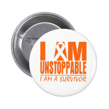 I am Unstoppable - I am a Survivor - Skin Cancer Buttons