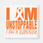 I am Unstoppable - I am a Survivor - Skin Cancer Fridge Magnets