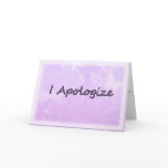I Apologize cards