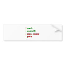 I Asked Nonno Bumper Sticker