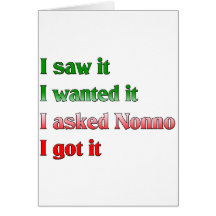 I Asked Nonno Greeting Card
